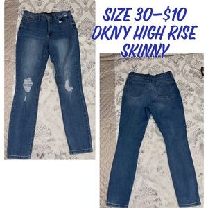 DKNY High Rise Skinny Jeans